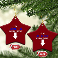 Funny Jewish Ceramic Ornament Im Jewish Wanna Check - Wonder Print Shop