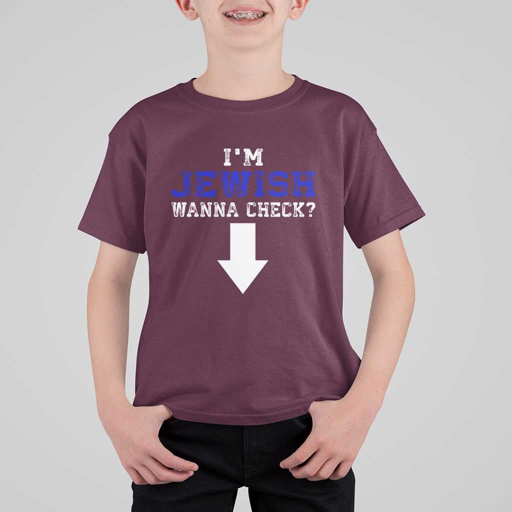 Funny Jewish T Shirt For Kid Im Jewish Wanna Check - Wonder Print Shop