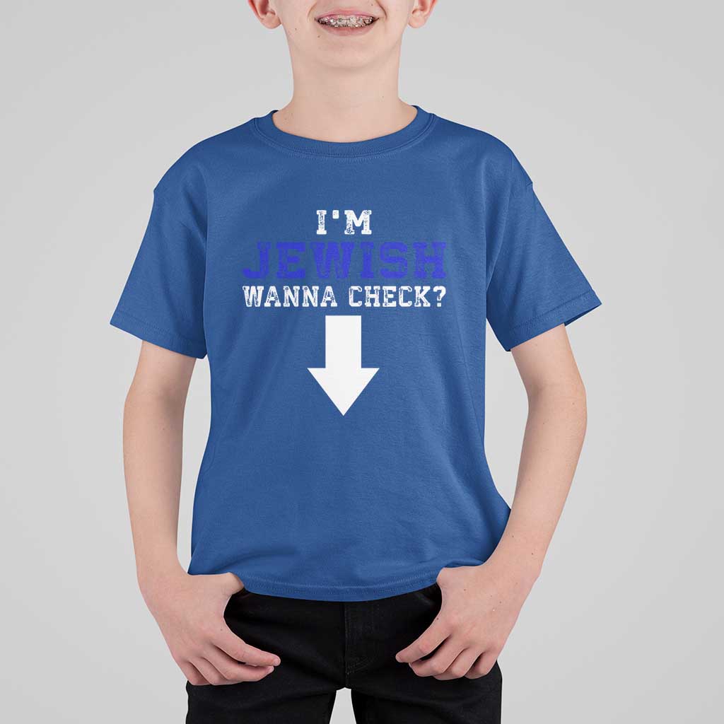 Funny Jewish T Shirt For Kid Im Jewish Wanna Check - Wonder Print Shop