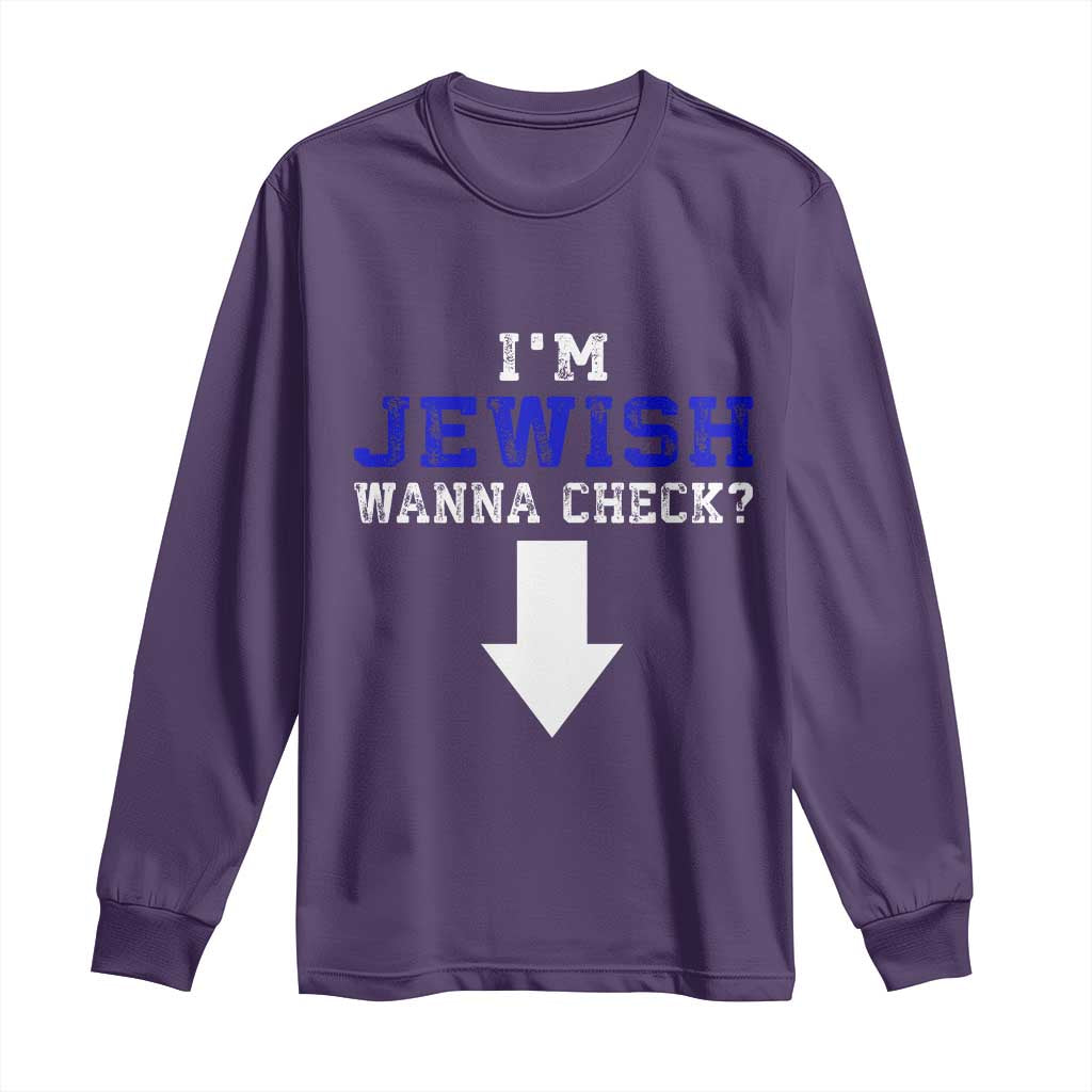 Funny Jewish Long Sleeve Shirt Im Jewish Wanna Check - Wonder Print Shop