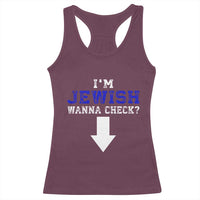 Funny Jewish Racerback Tank Top Im Jewish Wanna Check - Wonder Print Shop