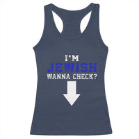 Funny Jewish Racerback Tank Top Im Jewish Wanna Check - Wonder Print Shop