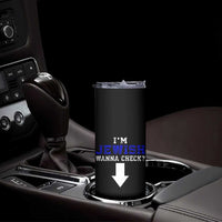 Funny Jewish Skinny Tumbler Im Jewish Wanna Check - Wonder Print Shop