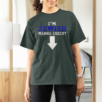 Funny Jewish T Shirt For Women Im Jewish Wanna Check - Wonder Print Shop