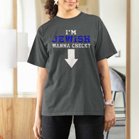 Funny Jewish T Shirt For Women Im Jewish Wanna Check - Wonder Print Shop