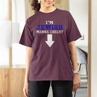 Funny Jewish T Shirt For Women Im Jewish Wanna Check - Wonder Print Shop