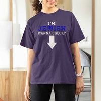 Funny Jewish T Shirt For Women Im Jewish Wanna Check - Wonder Print Shop