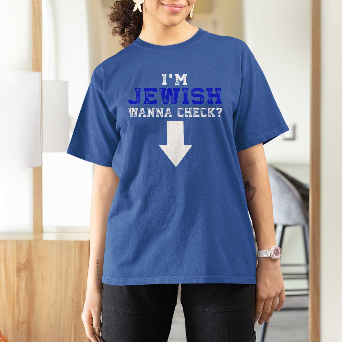 Funny Jewish T Shirt For Women Im Jewish Wanna Check - Wonder Print Shop
