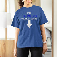 Funny Jewish T Shirt For Women Im Jewish Wanna Check - Wonder Print Shop