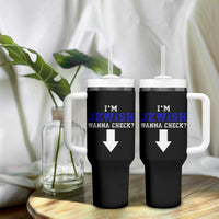 Funny Jewish Tumbler With Handle Im Jewish Wanna Check - Wonder Print Shop