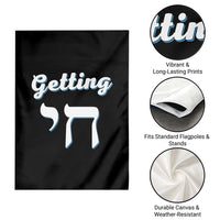 Funny Jewish Garden Flag Getting Chai High Hanukkah Humor - Wonder Print Shop