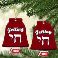 Funny Jewish Ceramic Ornament Getting Chai High Hanukkah Humor - Wonder Print Shop