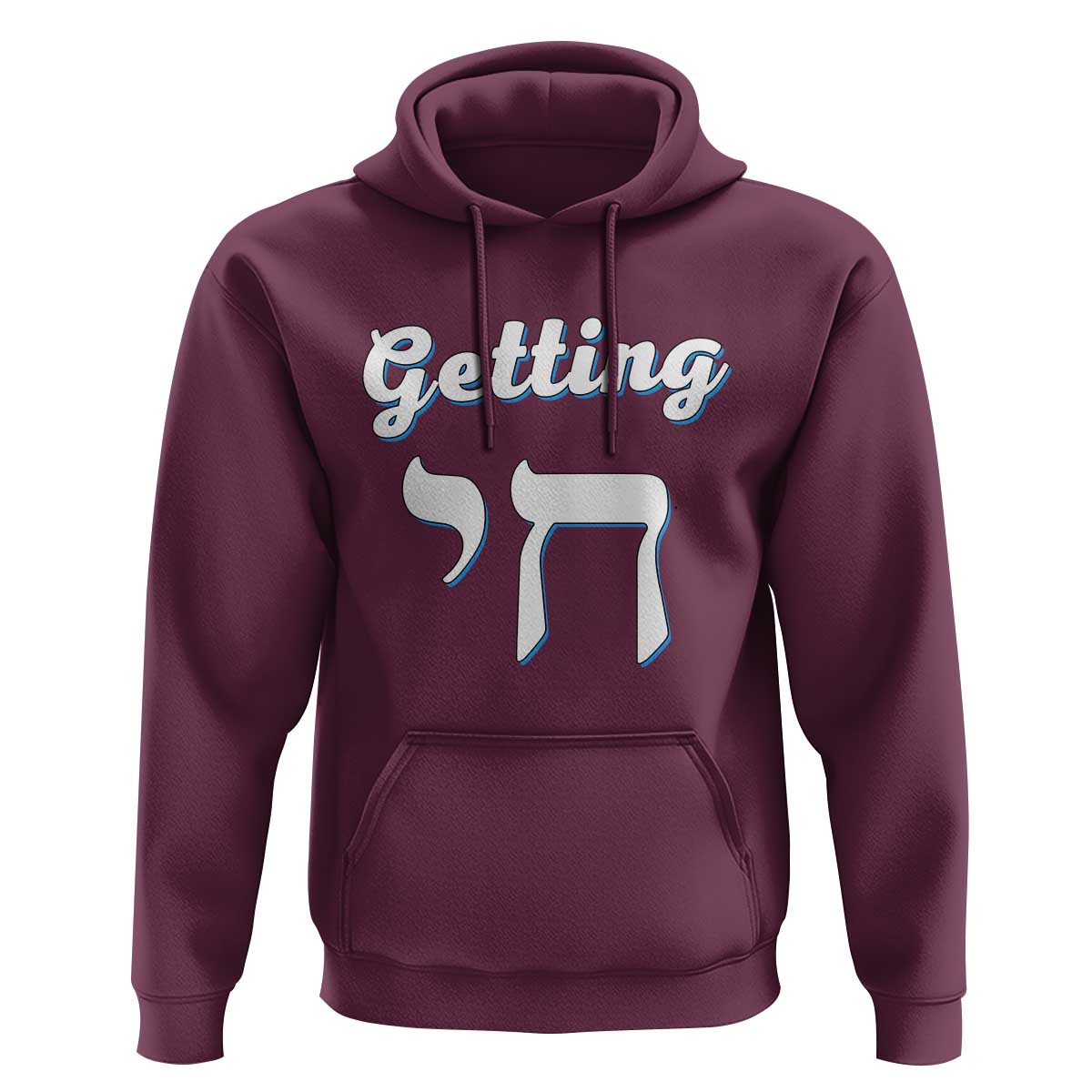 Funny Jewish Hoodie Getting Chai High Hanukkah Humor - Wonder Print Shop