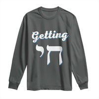 Funny Jewish Long Sleeve Shirt Getting Chai High Hanukkah Humor - Wonder Print Shop