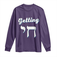 Funny Jewish Long Sleeve Shirt Getting Chai High Hanukkah Humor - Wonder Print Shop