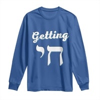 Funny Jewish Long Sleeve Shirt Getting Chai High Hanukkah Humor - Wonder Print Shop