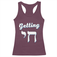 Funny Jewish Racerback Tank Top Getting Chai High Hanukkah Humor - Wonder Print Shop