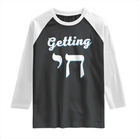 Funny Jewish Raglan Shirt Getting Chai High Hanukkah Humor - Wonder Print Shop