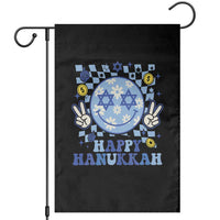 Happy Hanukkah Garden Flag Groovy Star Of David Smile Face Chanukah Pajama - Wonder Print Shop