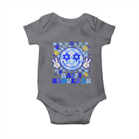 Happy Hanukkah Baby Onesie Groovy Star Of David Smile Face Chanukah Pajama - Wonder Print Shop