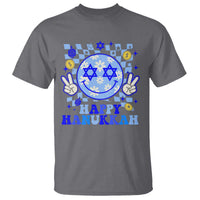 Happy Hanukkah T Shirt Groovy Star Of David Smile Face Chanukah Pajama - Wonder Print Shop