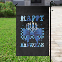 Coquette Hanukkah Garden Flag Jewish Menorah Bow Girls - Wonder Print Shop