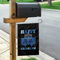 Coquette Hanukkah Garden Flag Jewish Menorah Bow Girls - Wonder Print Shop
