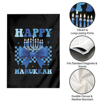 Coquette Hanukkah Garden Flag Jewish Menorah Bow Girls - Wonder Print Shop