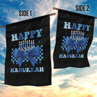 Coquette Hanukkah Garden Flag Jewish Menorah Bow Girls - Wonder Print Shop