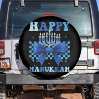 Coquette Hanukkah Spare Tire Cover Jewish Menorah Bow Girls - Wonder Print Shop