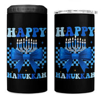 Coquette Hanukkah 4 in 1 Can Cooler Tumbler Jewish Menorah Bow Girls - Wonder Print Shop