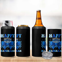 Coquette Hanukkah 4 in 1 Can Cooler Tumbler Jewish Menorah Bow Girls - Wonder Print Shop