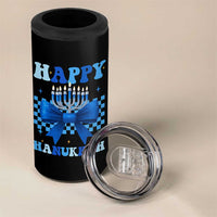Coquette Hanukkah 4 in 1 Can Cooler Tumbler Jewish Menorah Bow Girls - Wonder Print Shop
