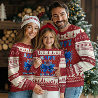 Coquette Hanukkah Ugly Christmas Sweater Jewish Menorah Bow Girls - Wonder Print Shop
