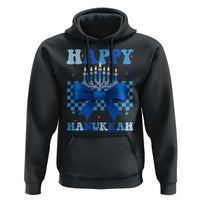 Coquette Hanukkah Hoodie Jewish Menorah Bow Girls - Wonder Print Shop