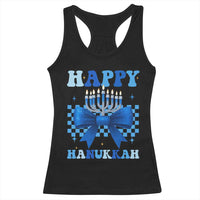 Coquette Hanukkah Racerback Tank Top Jewish Menorah Bow Girls - Wonder Print Shop