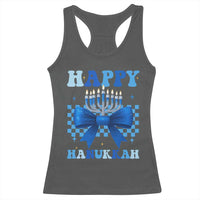 Coquette Hanukkah Racerback Tank Top Jewish Menorah Bow Girls - Wonder Print Shop