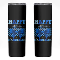 Coquette Hanukkah Skinny Tumbler Jewish Menorah Bow Girls - Wonder Print Shop