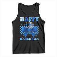 Coquette Hanukkah Tank Top Jewish Menorah Bow Girls - Wonder Print Shop