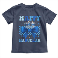 Coquette Hanukkah Toddler T Shirt Jewish Menorah Bow Girls - Wonder Print Shop