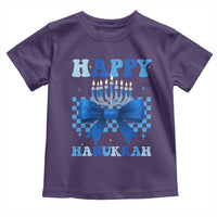 Coquette Hanukkah Toddler T Shirt Jewish Menorah Bow Girls - Wonder Print Shop