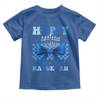Coquette Hanukkah Toddler T Shirt Jewish Menorah Bow Girls - Wonder Print Shop