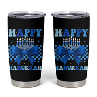 Coquette Hanukkah Tumbler Cup Jewish Menorah Bow Girls - Wonder Print Shop