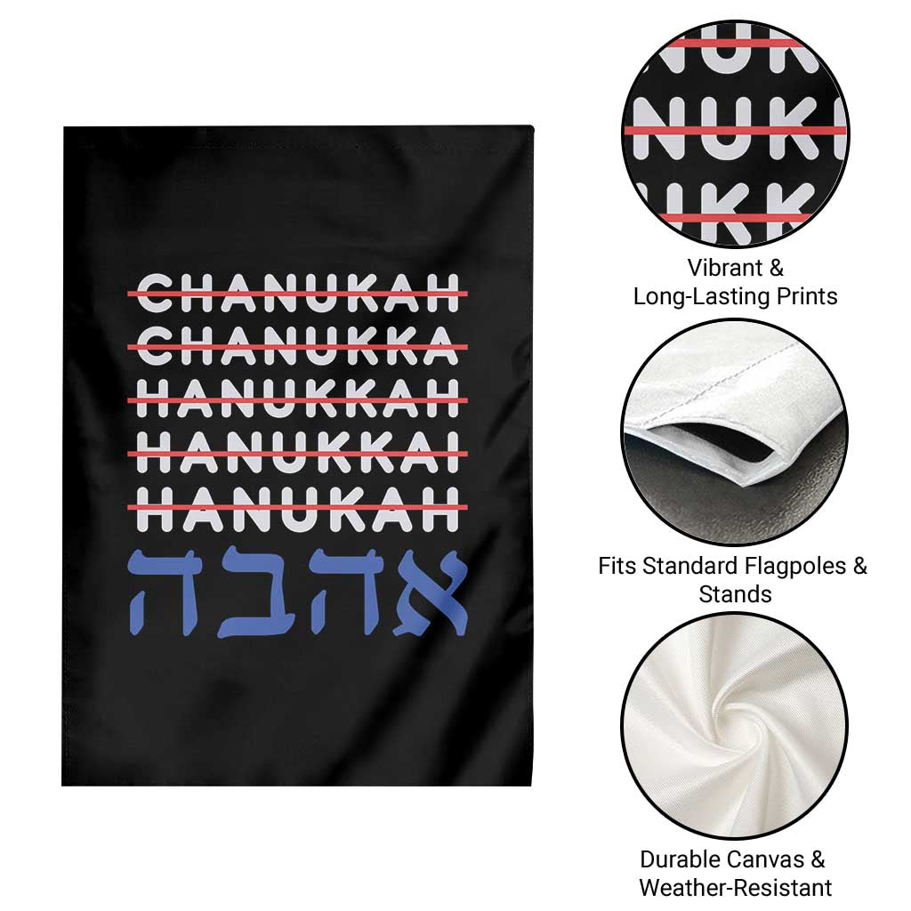 Funny Hanukkah Spelling Garden Flag Jewish Chanukah Humor Hebrew Gifts - Wonder Print Shop