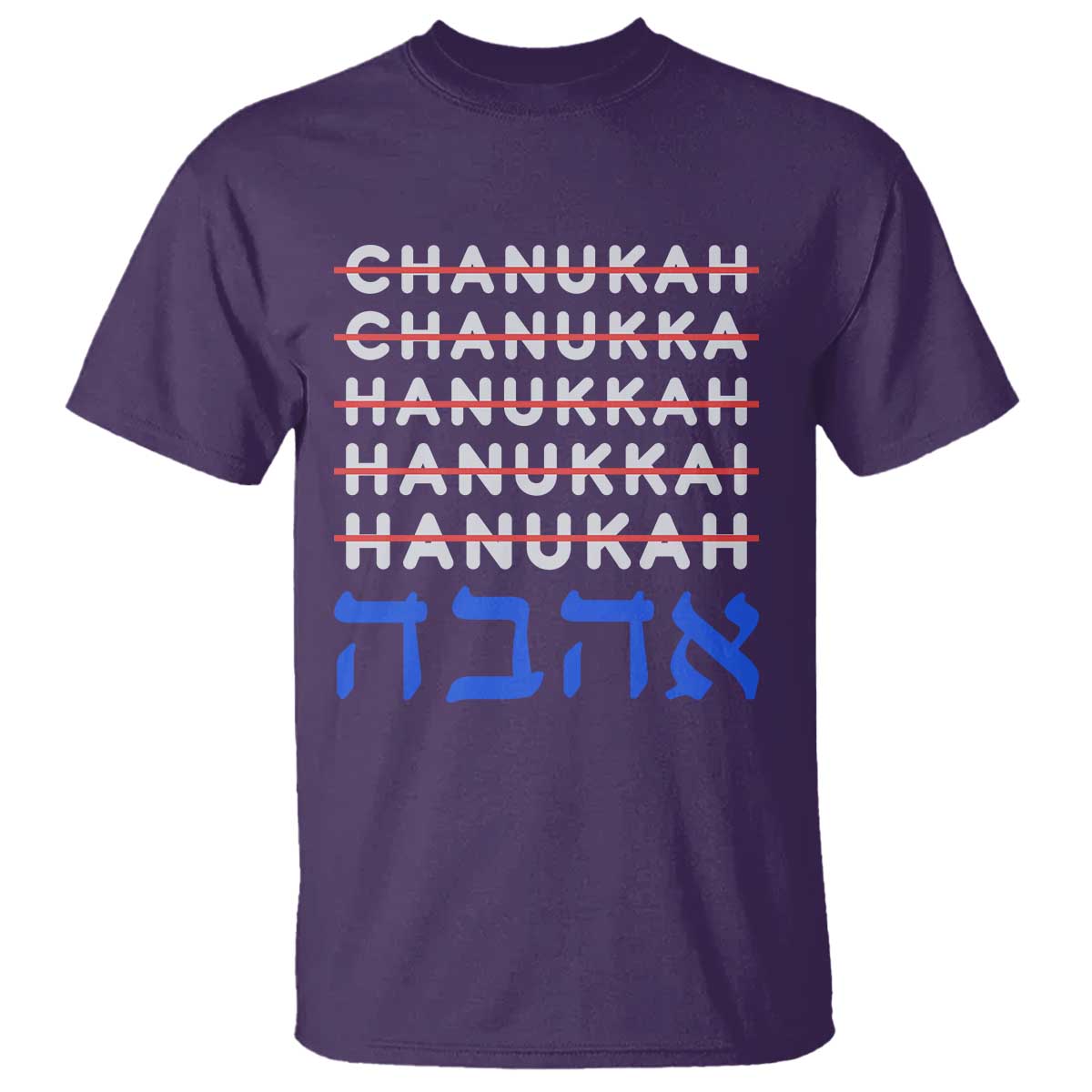 Funny Hanukkah Spelling T Shirt Jewish Chanukah Humor Hebrew Gifts - Wonder Print Shop