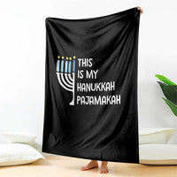 Funny Hanukkah Pajama Throw Blanket This is My Pajamakah Gift Chanukah - Wonder Print Shop