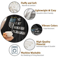 Funny Hanukkah Pajama Throw Blanket This is My Pajamakah Gift Chanukah - Wonder Print Shop