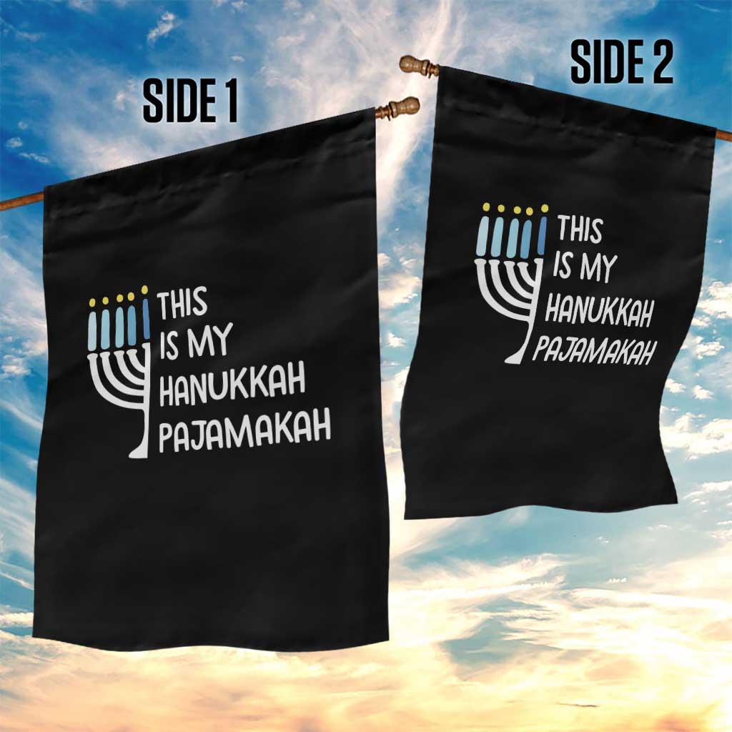 Funny Hanukkah Pajama Garden Flag This is My Pajamakah Gift Chanukah - Wonder Print Shop