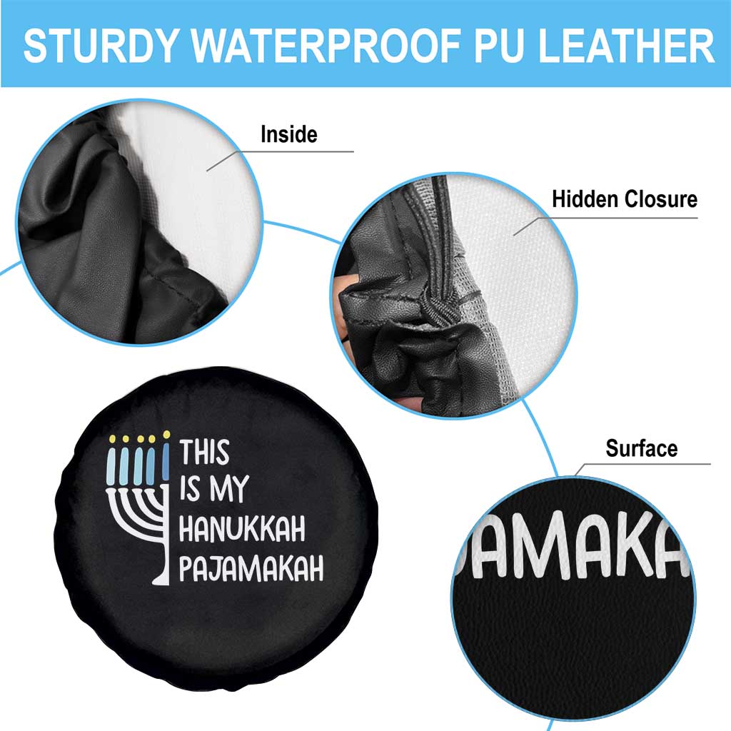 Funny Hanukkah Pajama Spare Tire Cover This is My Pajamakah Gift Chanukah - Wonder Print Shop