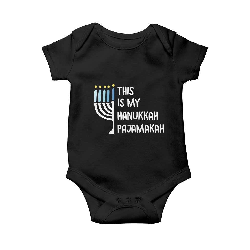 Funny Hanukkah Pajama Baby Onesie This is My Pajamakah Gift Chanukah - Wonder Print Shop